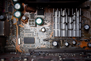 Image showing background of old electronic circuit boards