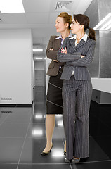 Image showing portrait of two women in office clothes 