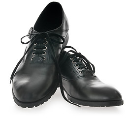 Image showing Black Men's leather shoes 