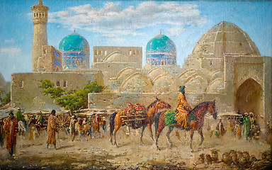 Image showing  paintings of the old eastern city