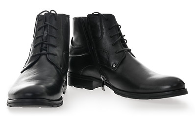 Image showing Black Men's leather shoes 