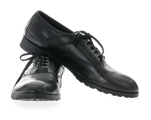 Image showing Black Men's leather shoes 