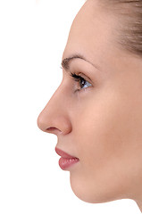 Image showing facial profile of young woman