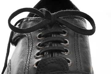 Image showing Black Men's leather shoes 