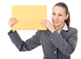 Image showing office manager and large brown envelope