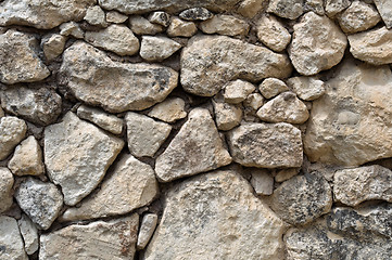 Image showing texture of ancient stone wall