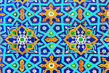 Image showing Traditional ornament of ceramics at the mosque