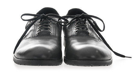 Image showing Black Men's leather shoes 