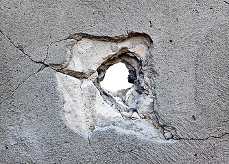 Image showing hole in the concrete