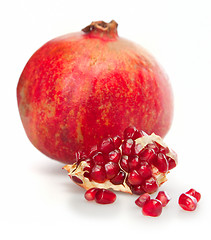 Image showing One simple pomegranate