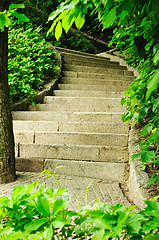 Image showing staircase in the ruins of the ancient cave city