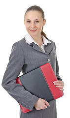 Image showing woman with a folder