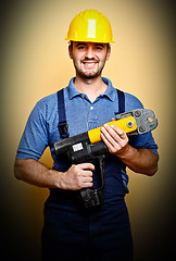 Image showing smiling worker