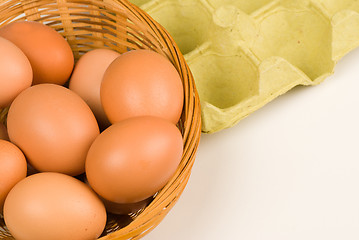 Image showing All eggs in the same basket