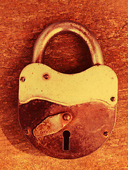 Image showing old rusty padlock