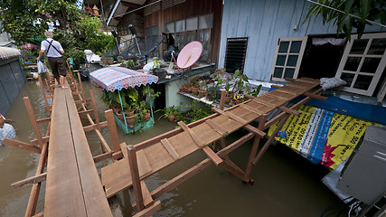 Image showing Monsoon season in Ayuttaya, Thailand 2011