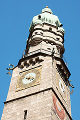 Image showing The Old Town watch tower of Innsbruck