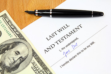 Image showing Last Will