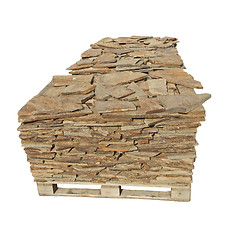 Image showing Stone slabs on a pallet