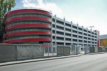 Image showing Modern five level parking garage