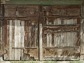 Image showing Old wooden doors.