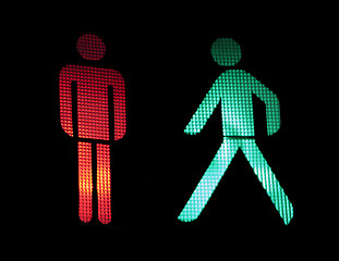 Image showing Traffic light of pedestrians