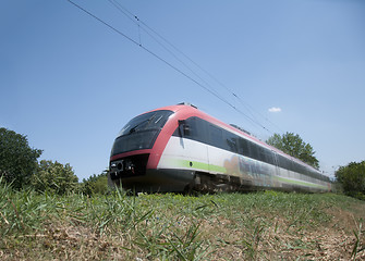 Image showing Electric train on the go