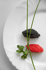 Image showing Black and red caviar 