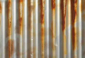 Image showing Corrugated corroded iron