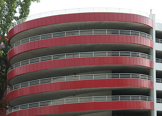 Image showing Modern five level parking garage