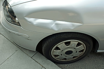 Image showing Scraped and crushed car