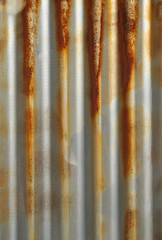 Image showing Corrugated corroded iron