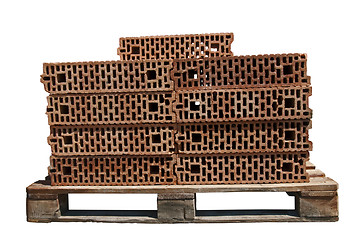 Image showing Bricks on pallet 