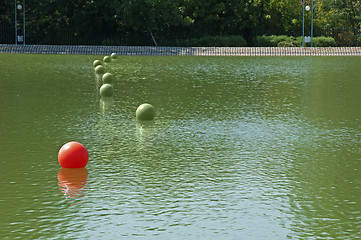 Image showing Leadership metaphor with balls