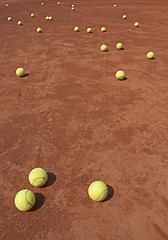 Image showing Tennis balls