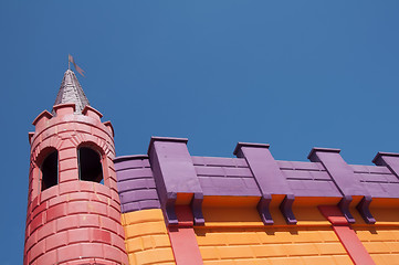 Image showing Wall of fairy-tale castle