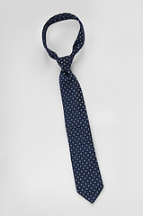 Image showing Closeup of a blue business tie 