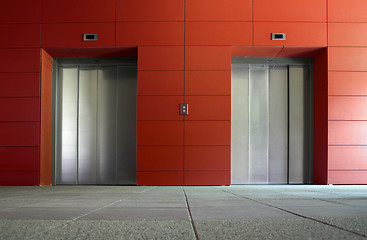 Image showing Two elevators