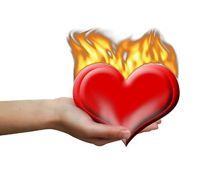 Image showing Heart in Fire. 