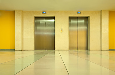 Image showing Two elevators