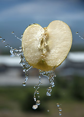 Image showing Apple under water