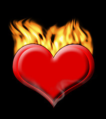 Image showing Heart in Fire. 