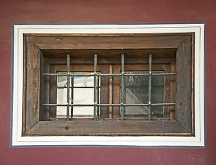 Image showing Old window with grid