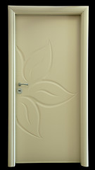 Image showing Wooden new classic door