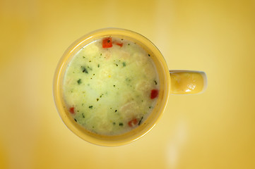 Image showing Vegetable soup in a cup