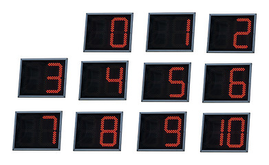 Image showing luminated digital numbers.