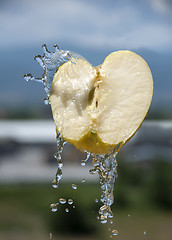 Image showing Apple under water