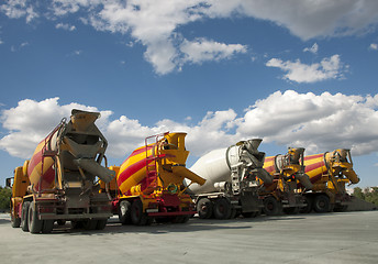 Image showing Cement Trucks
