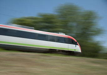 Image showing Electric train on the go