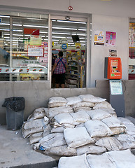 Image showing Monsoon season in Ayuttaya, Thailand 2011